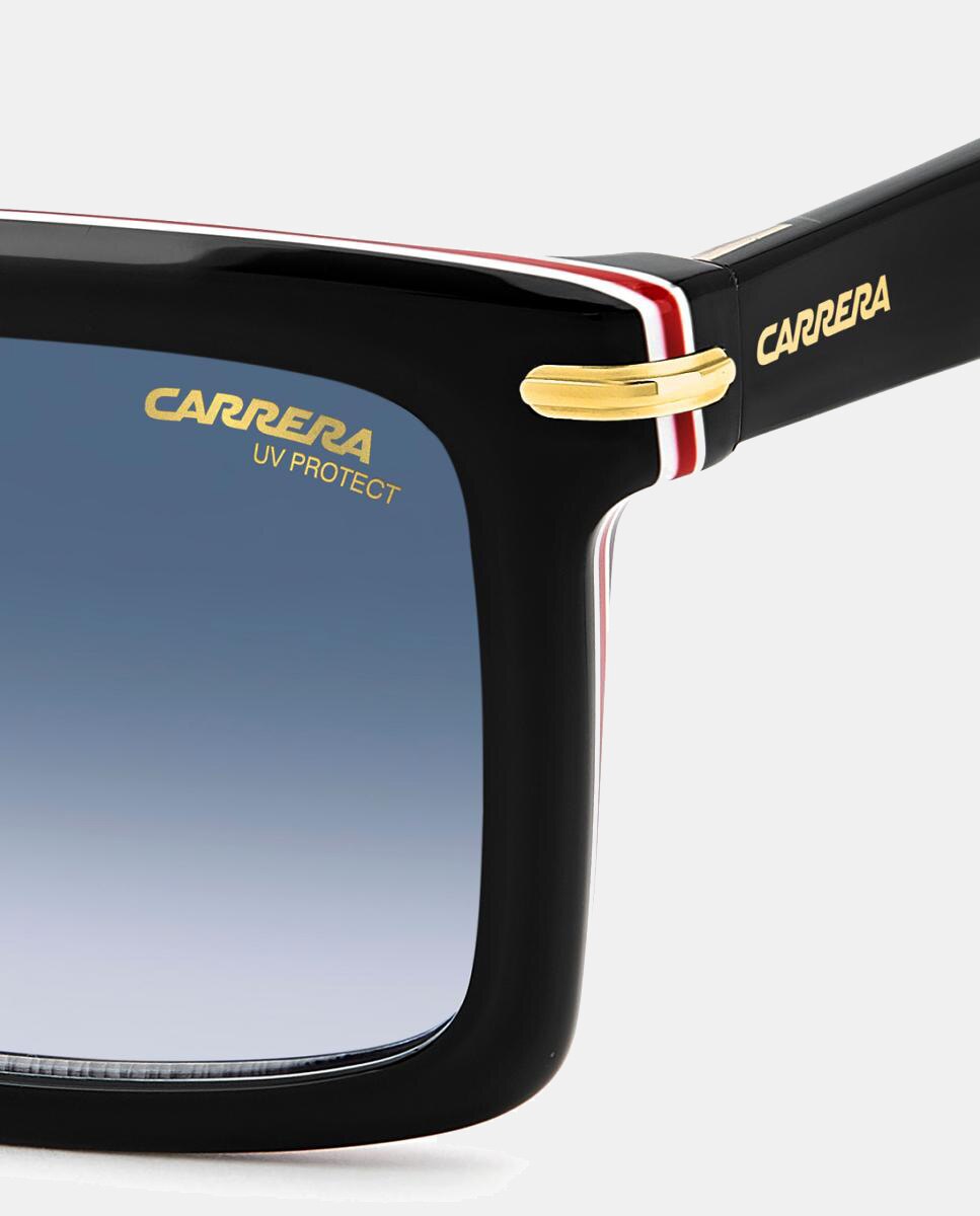 Imagen 6 de Gafas de sol de hombre rectangular en acetato con lente degradada - Carrera - Negro Negro