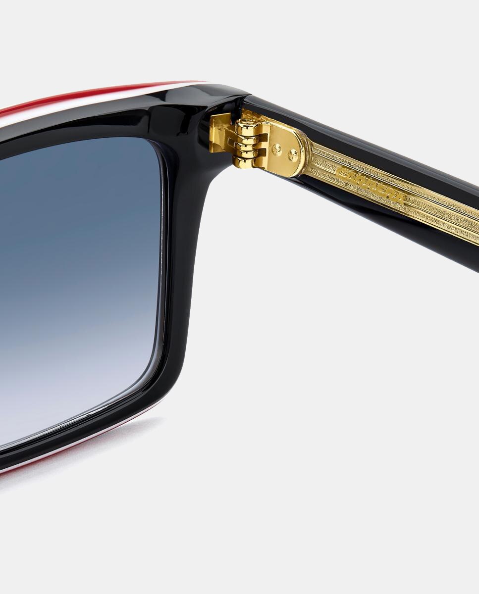 Imagen 7 de Gafas de sol de hombre rectangular en acetato con lente degradada - Carrera - Negro Negro