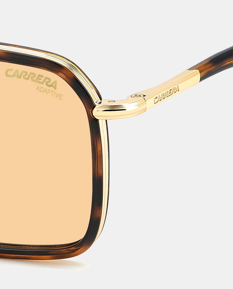 Gafas de sol de hombre rectangular metalica con lente fotocromática - Carrera - Marrón Marrón-6