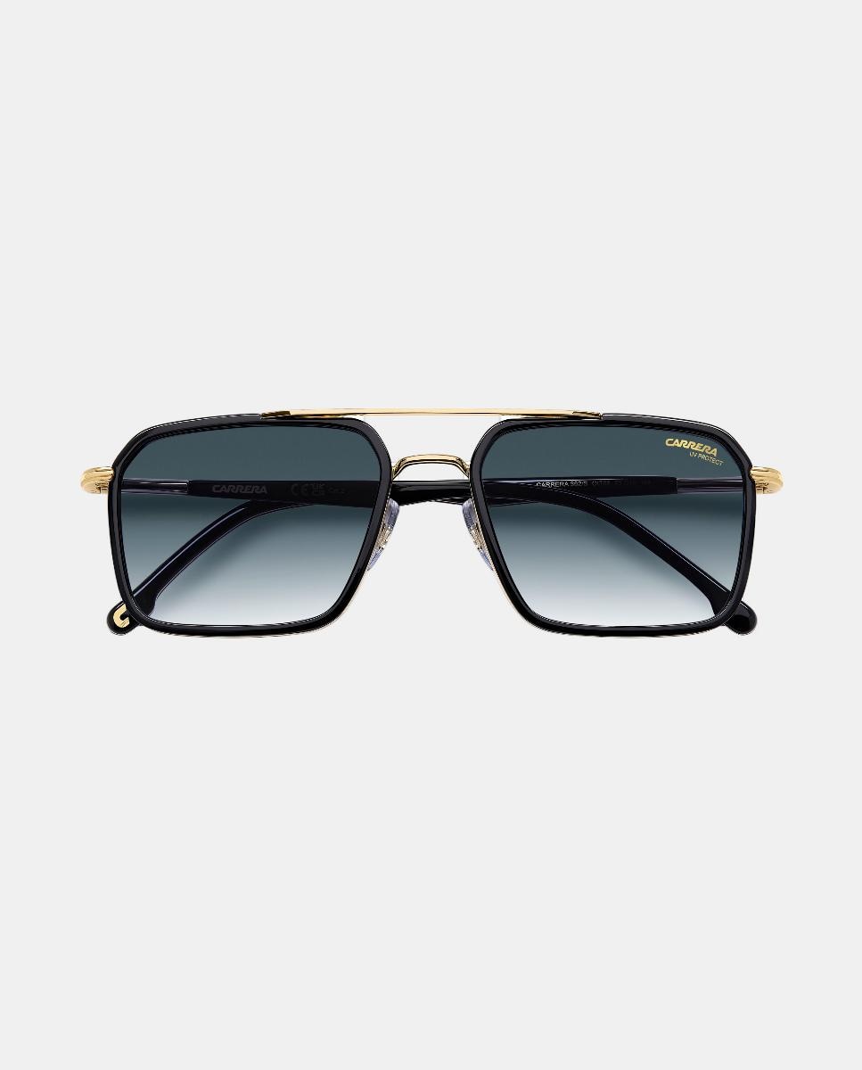 Gafas de sol de hombre rectangular metalica con lente degradada - Carrera - Negro Negro-2