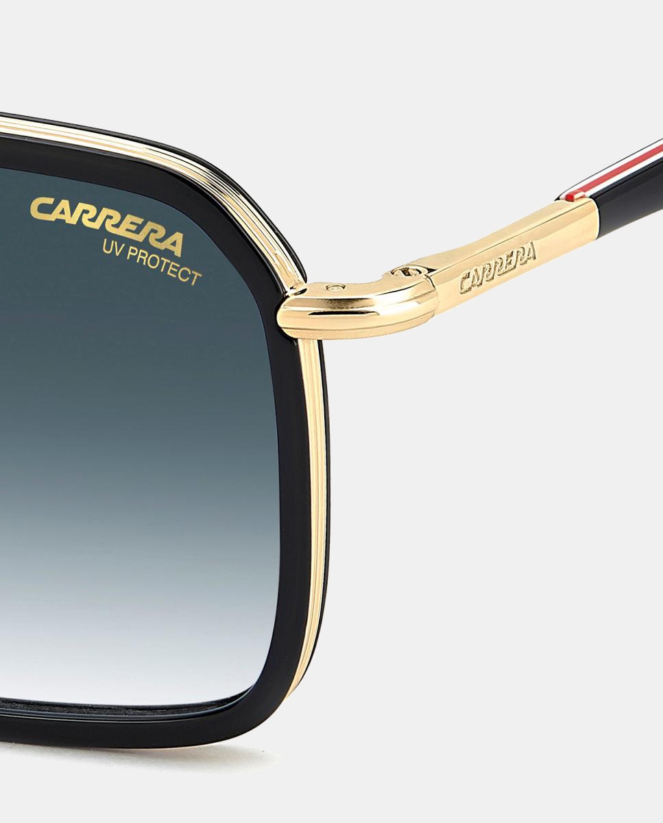 Gafas de sol de hombre rectangular metalica con lente degradada - Carrera - Negro Negro-5