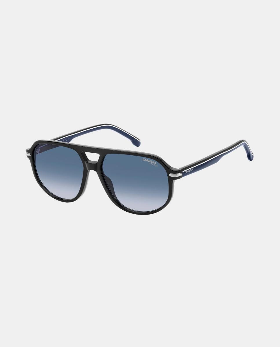 Gafa de sol de hombre rectangular en acetato con lente degradada - Carrera - Negro Negro-2