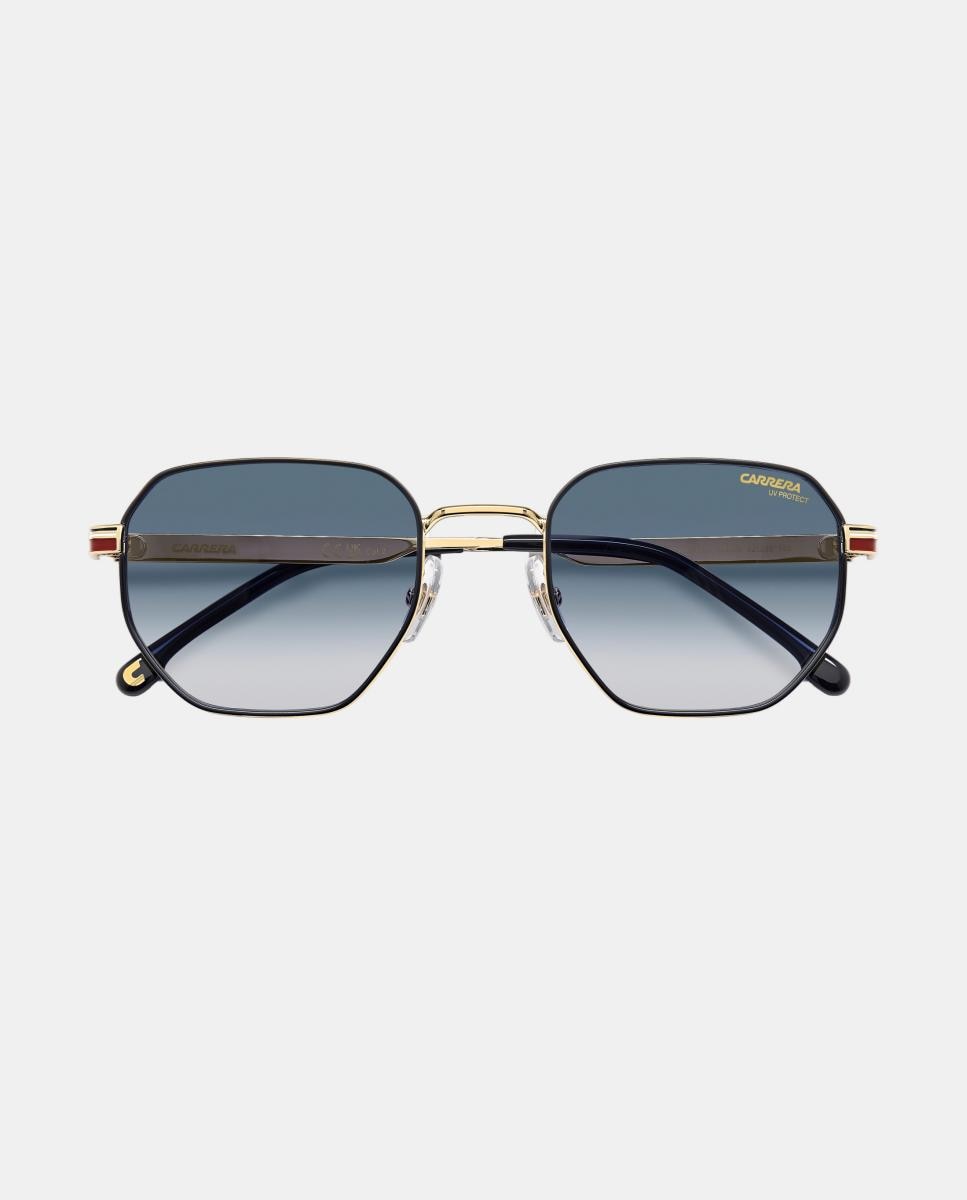 Gafa de sol de hombre ovalada en metal con lente degradada - Carrera - Oro Oro-4