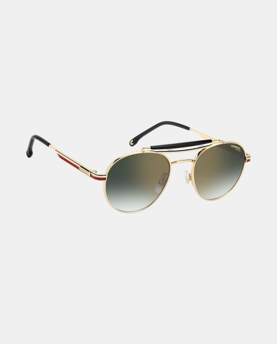 Gafa de sol de hombre ovalada en metal con lente degradada - Carrera - Oro Oro-3