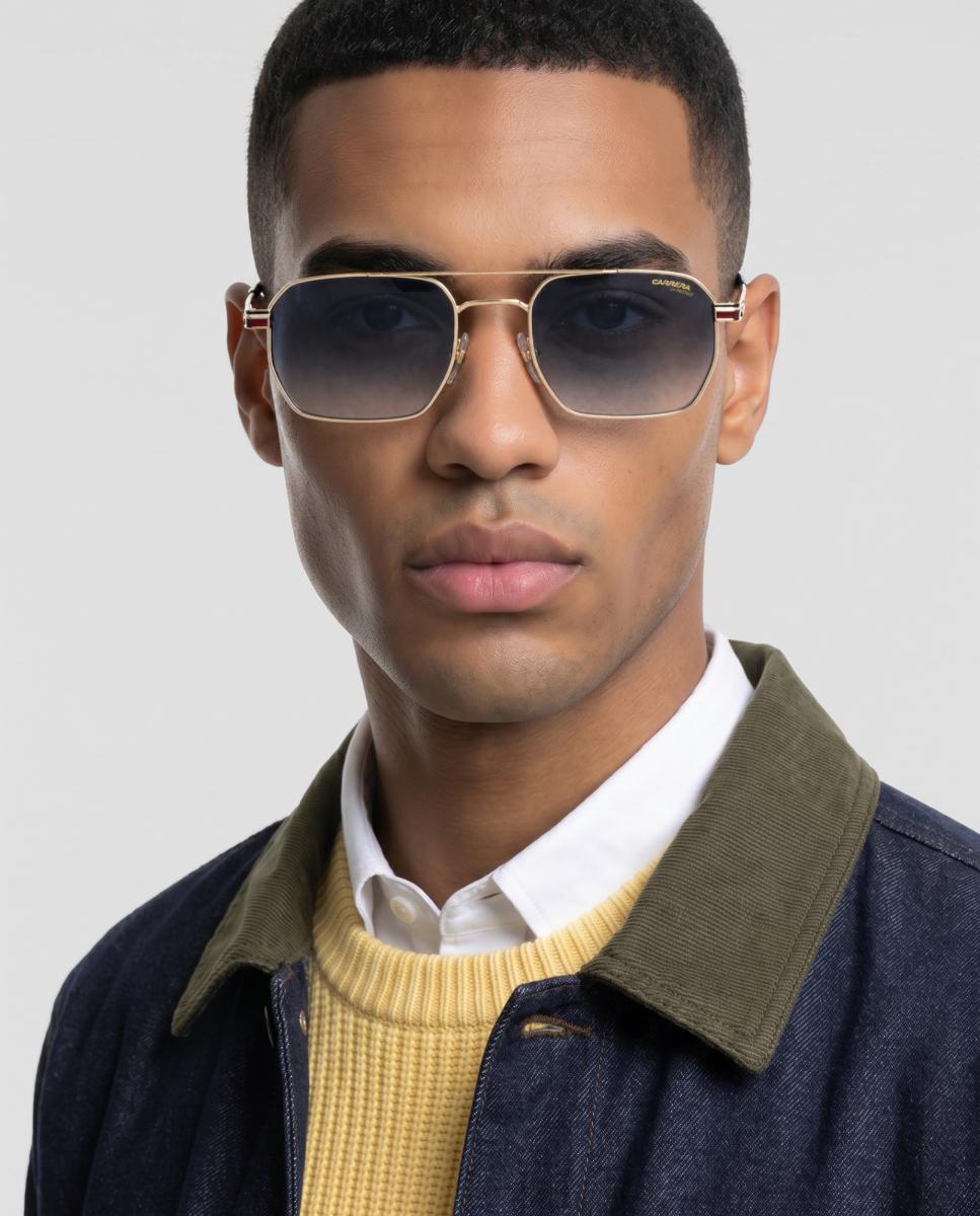 Imagen 8 de Gafas de sol CARRERA 389/S de hombre rectangular en metal con lente degradada - Oro Oro