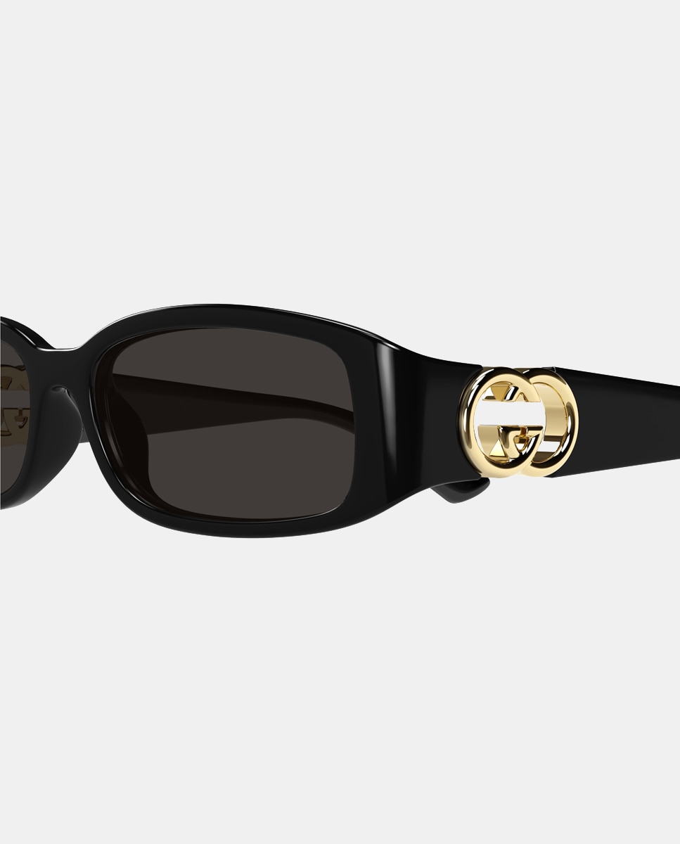 Gafas de sol de mujer rectangulares en inyectado en - Gucci - Negro Negro-2