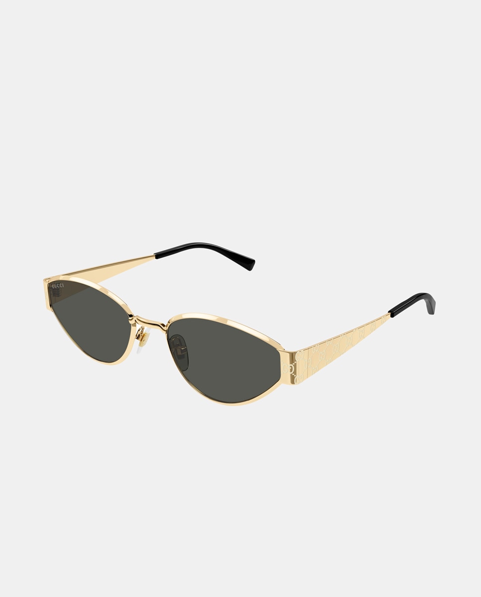 Gafa de sol de mujer geometrica metalica - Gucci - Oro Oro-1
