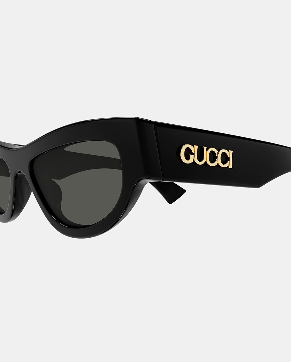 Gafa de sol de mujer ojo de gato en acetato - Gucci - Negro Negro-3