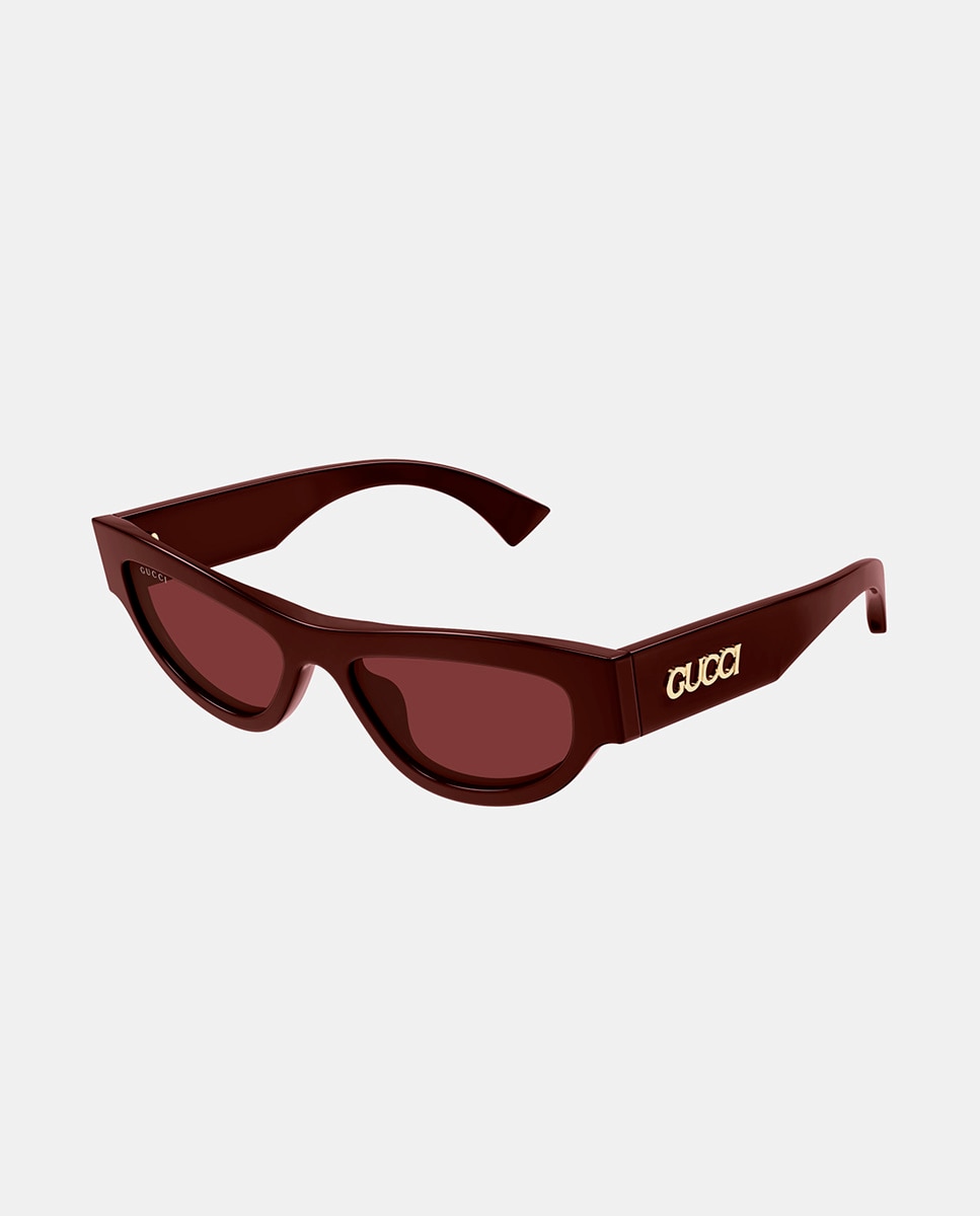 Imagen 1 de Gafa de sol de mujer ojo de gato en acetato - Gucci - Burdeos Burdeos