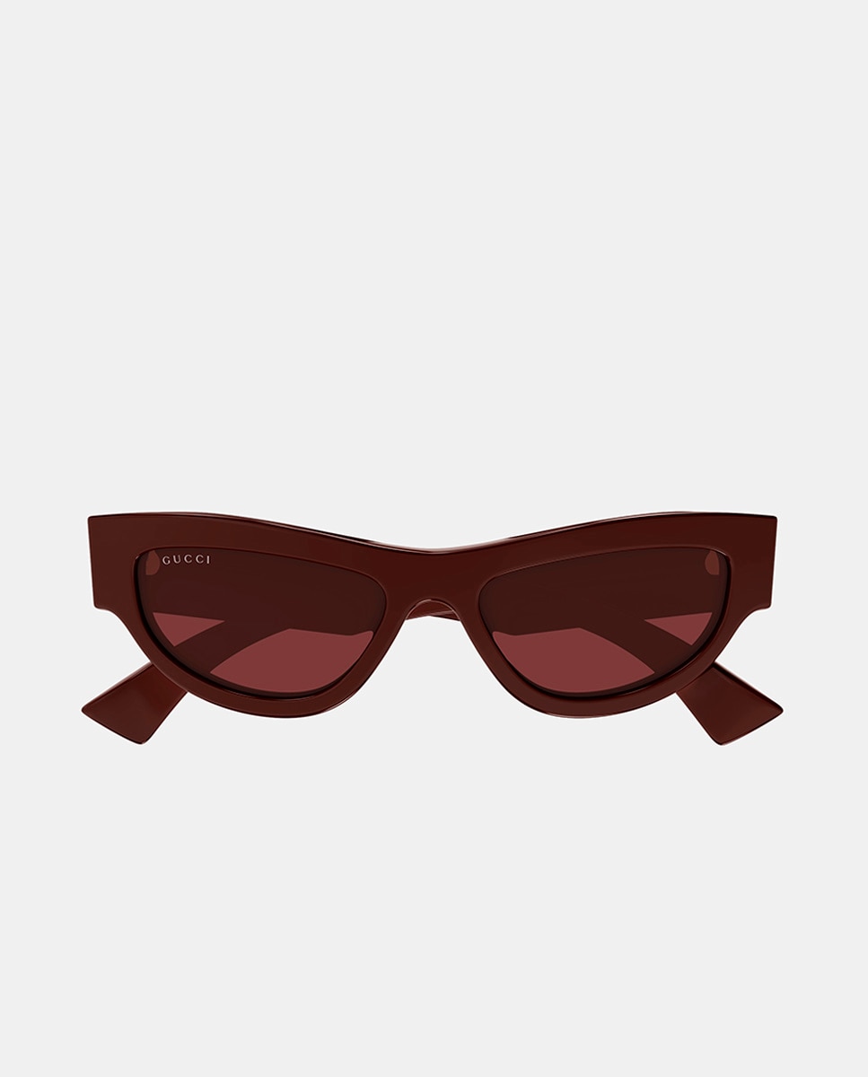 Imagen 2 de Gafa de sol de mujer ojo de gato en acetato - Gucci - Burdeos Burdeos