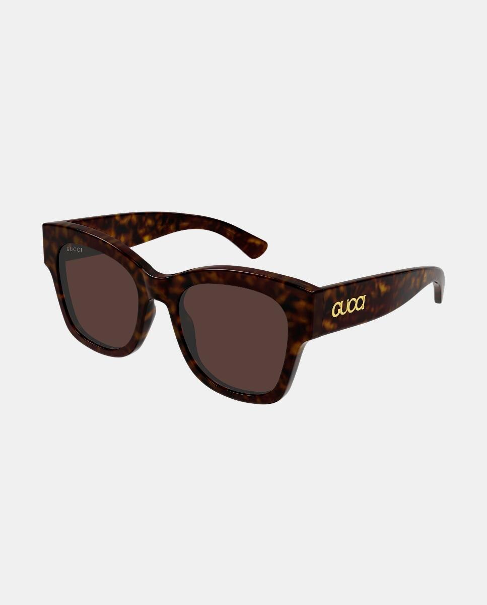 Gafa de sol de mujer ojo de gato en acetato - Gucci - Marrón Marrón-1