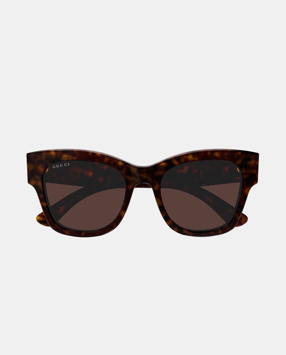 Gafa de sol de mujer ojo de gato en acetato - Gucci - Marrón Marrón-2