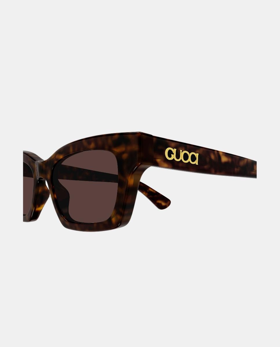 Imagen 3 de Gafa de sol de mujer ojo de gato en acetato - Gucci - Marrón Marrón