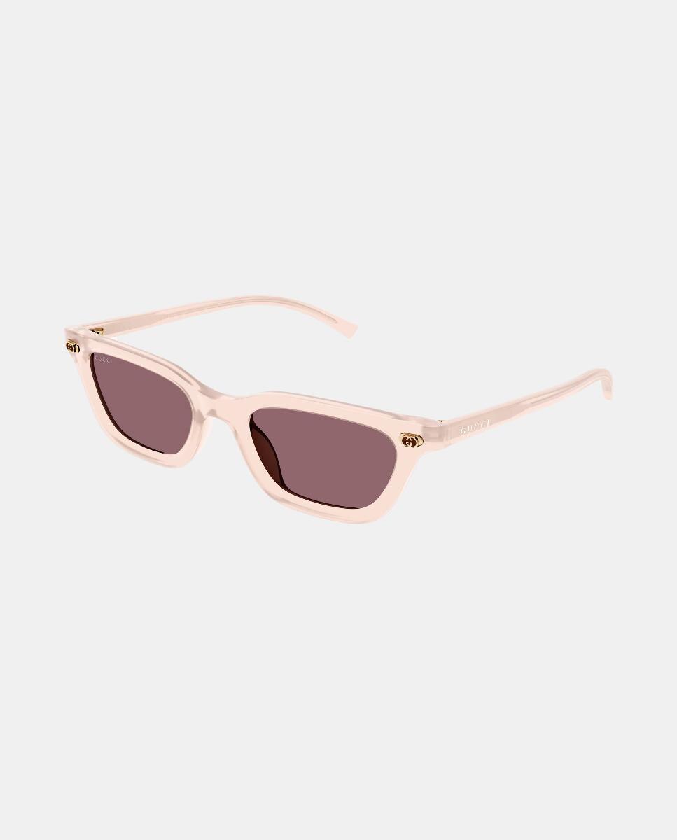 Gafa de sol de mujer ojo de gato en acetato - Gucci - Rosa Rosa-1