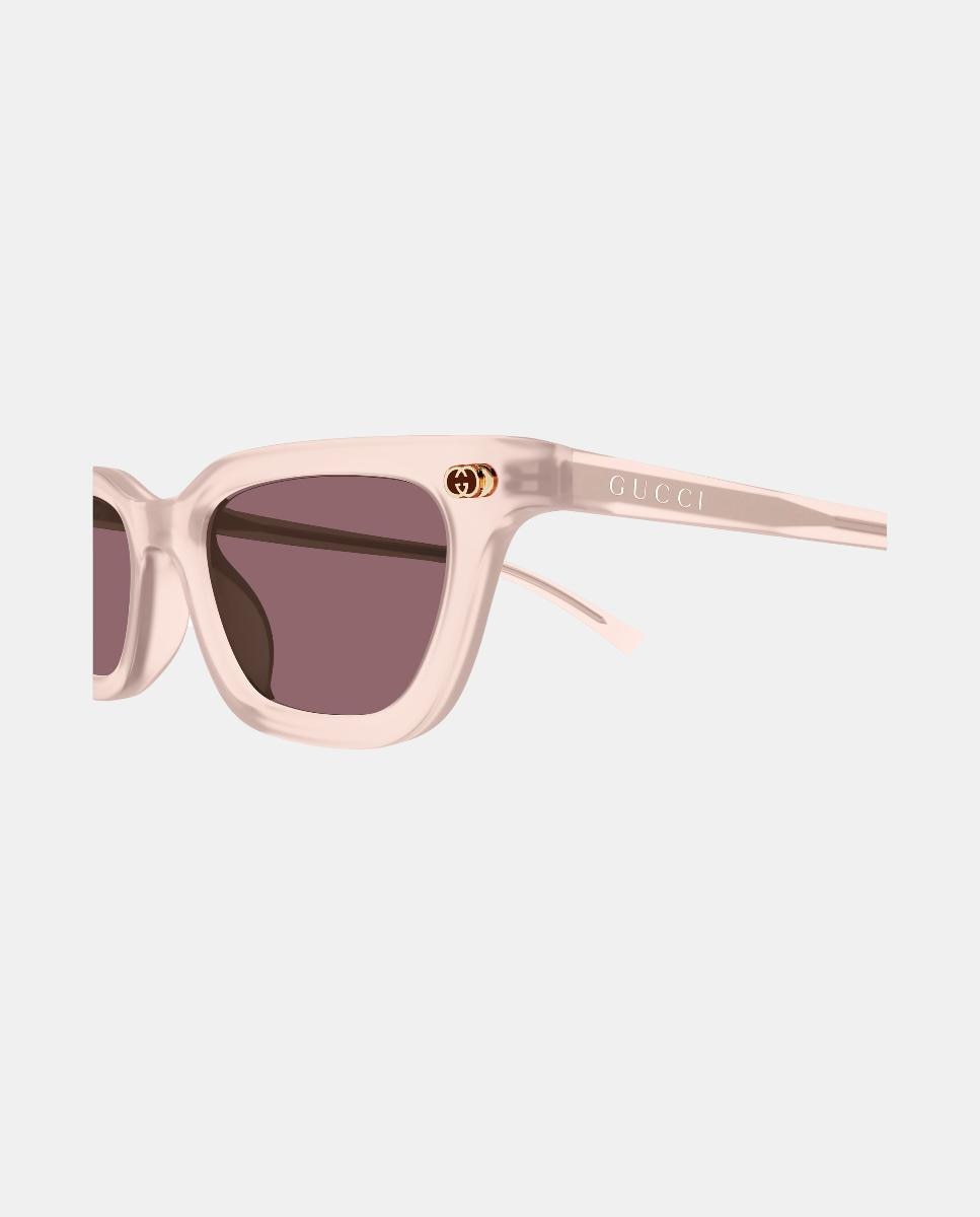 Gafa de sol de mujer ojo de gato en acetato - Gucci - Rosa Rosa-3