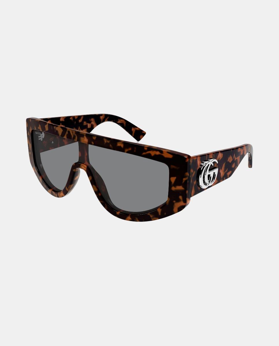 Gafa de sol de mujer pantalla en acetato - Gucci - Marrón Marrón-1