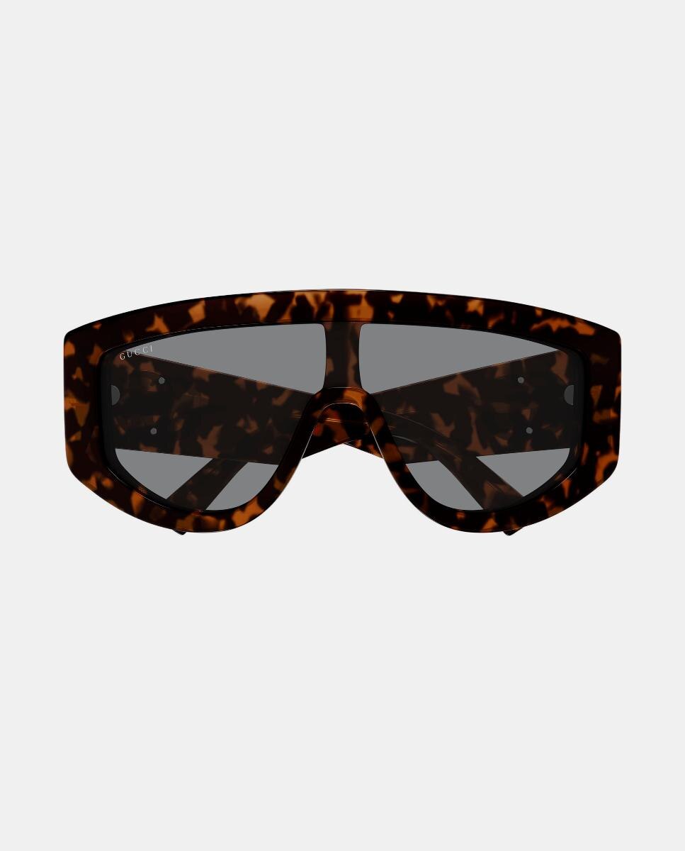 Gafa de sol de mujer pantalla en acetato - Gucci - Marrón Marrón-2