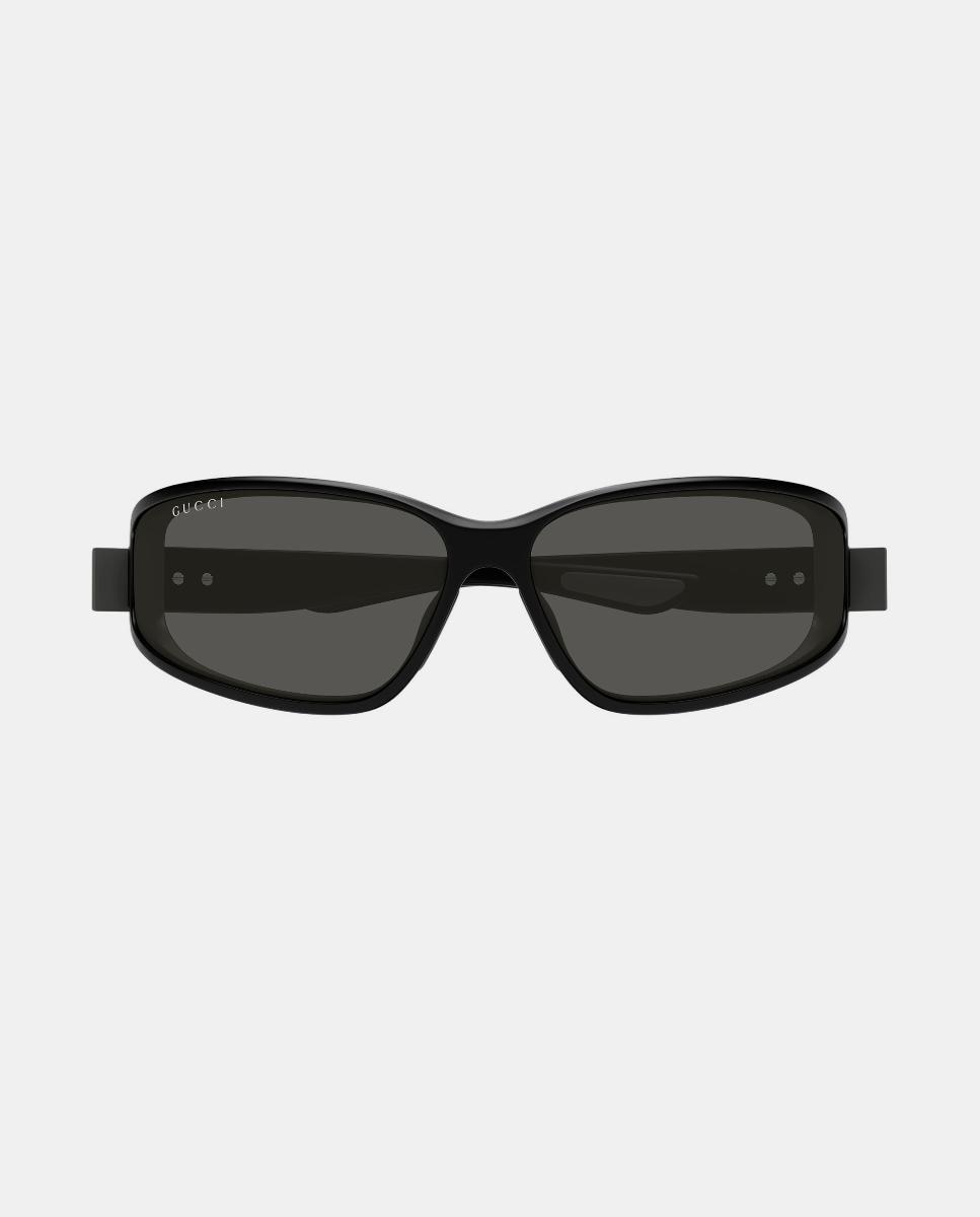 Gafa de sol de hombre geometrica en inyectado - Gucci - Negro Negro-2