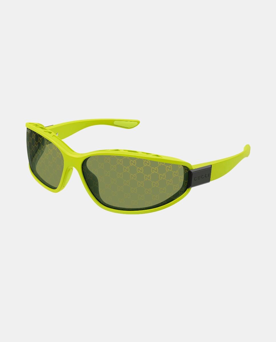 Gafa de sol de hombre geometrica en inyectado - Gucci - Verde Verde-1