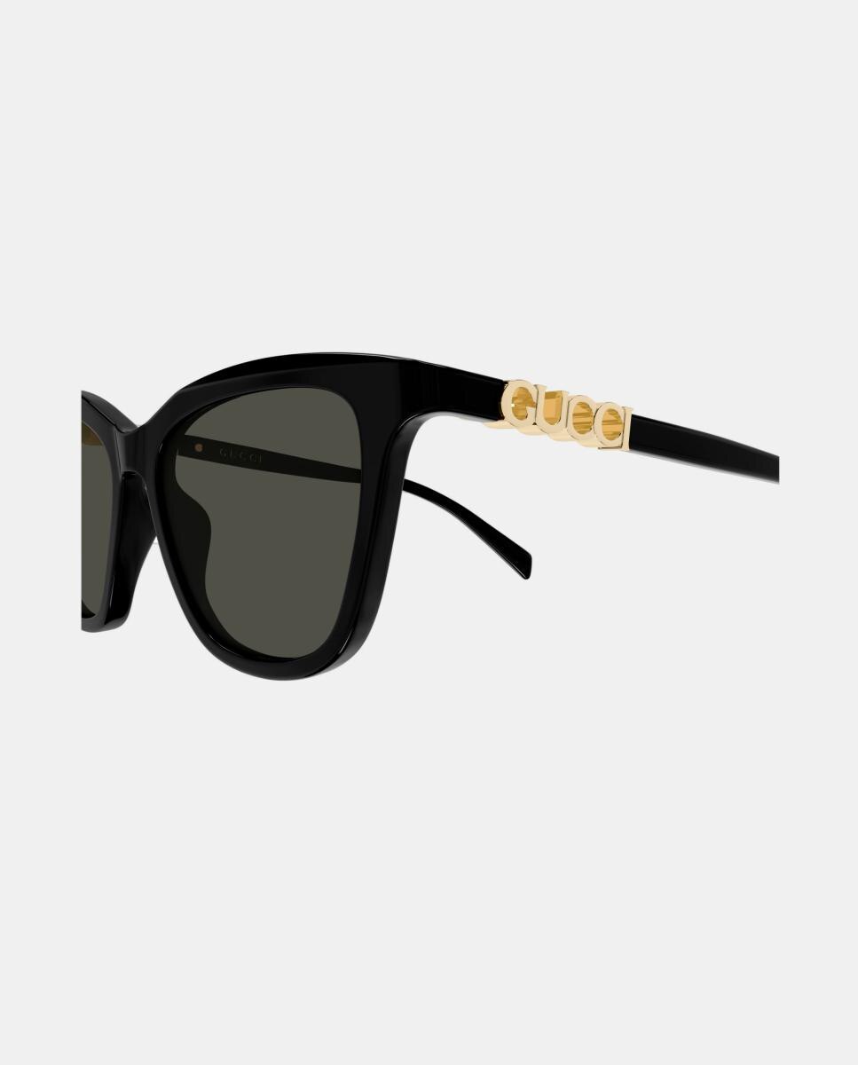 Gafa de sol de mujer ojo de gato en acetato - Gucci - Negro Negro-3