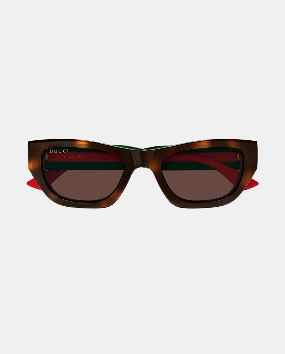 Gafa de sol de mujer ojo de gato en acetato - Gucci - Marrón Marrón-2