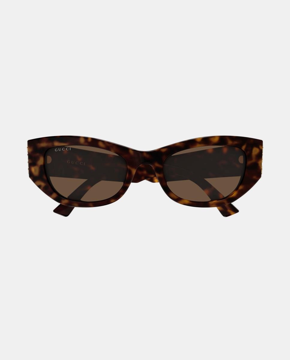 Gafa de sol de mujer ojo de gato en acetato - Gucci - Marrón Marrón-2