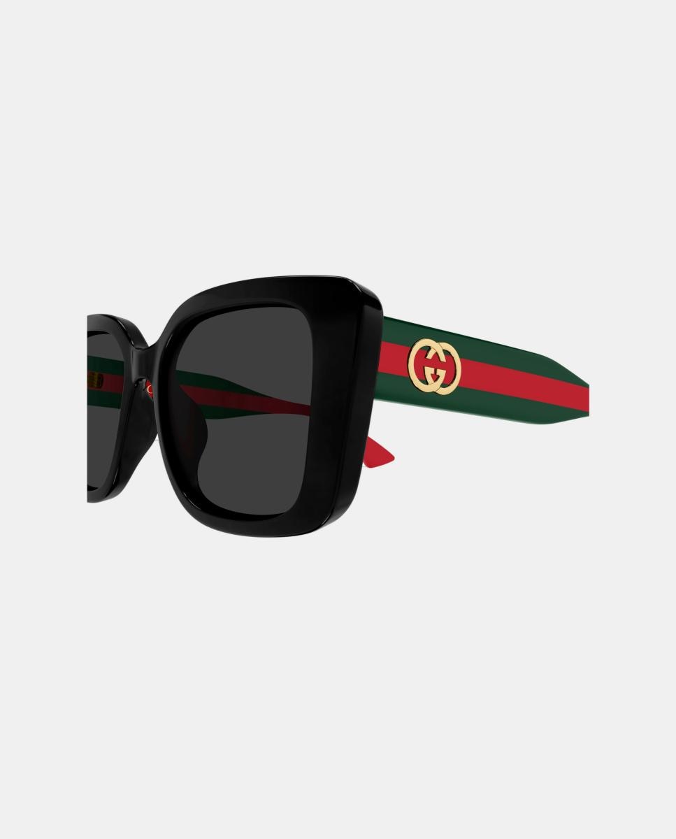 Gafa de sol de mujer ojo de gato en acetato - Gucci - Negro Negro-3