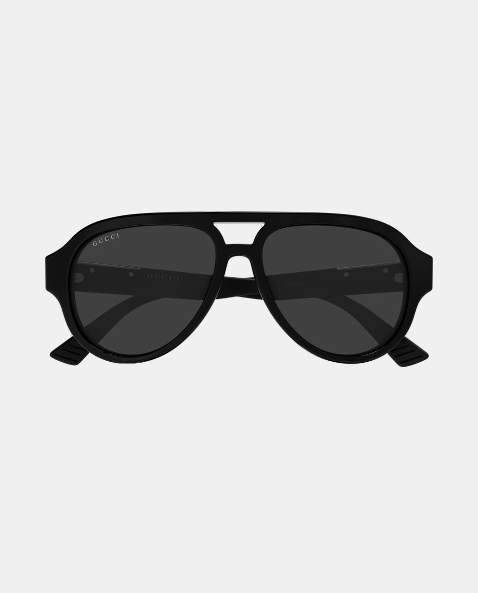 Gafa de sol de hombre piloto en acetato - Gucci - Negro Negro-2