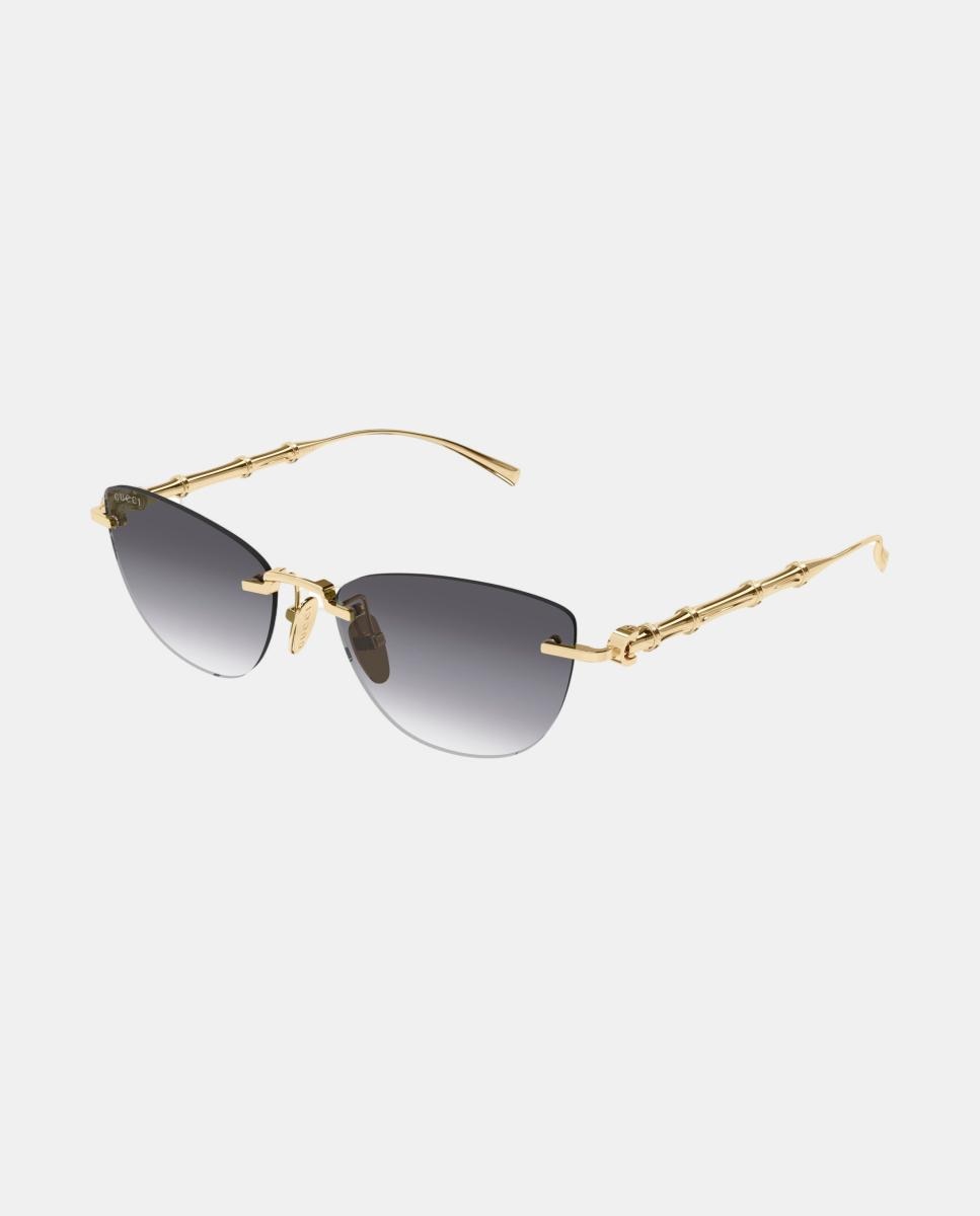 Imagen 0 de Gafa de sol GG2063S de mujer ojo de gato en metal con lente degradada Oro