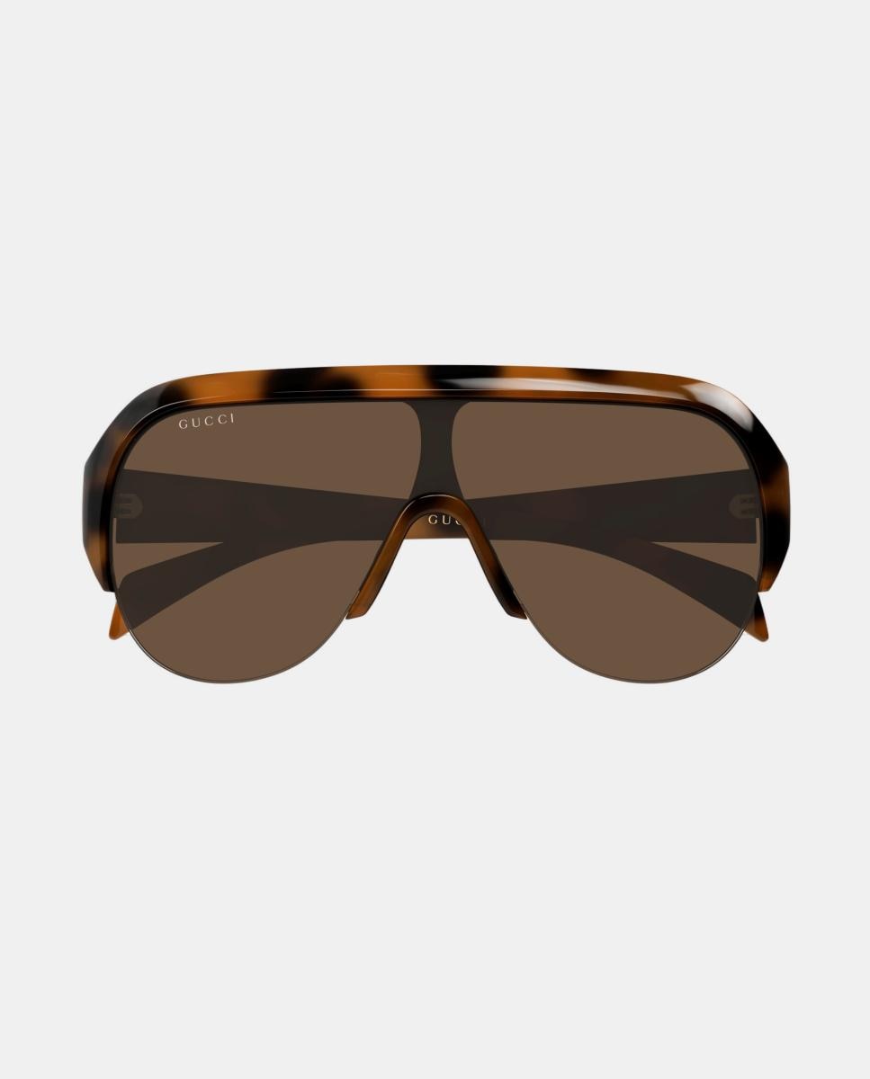 Gafa de sol GG2023S de mujer geométrica en inyectado - Gucci - Marrón Marrón-2