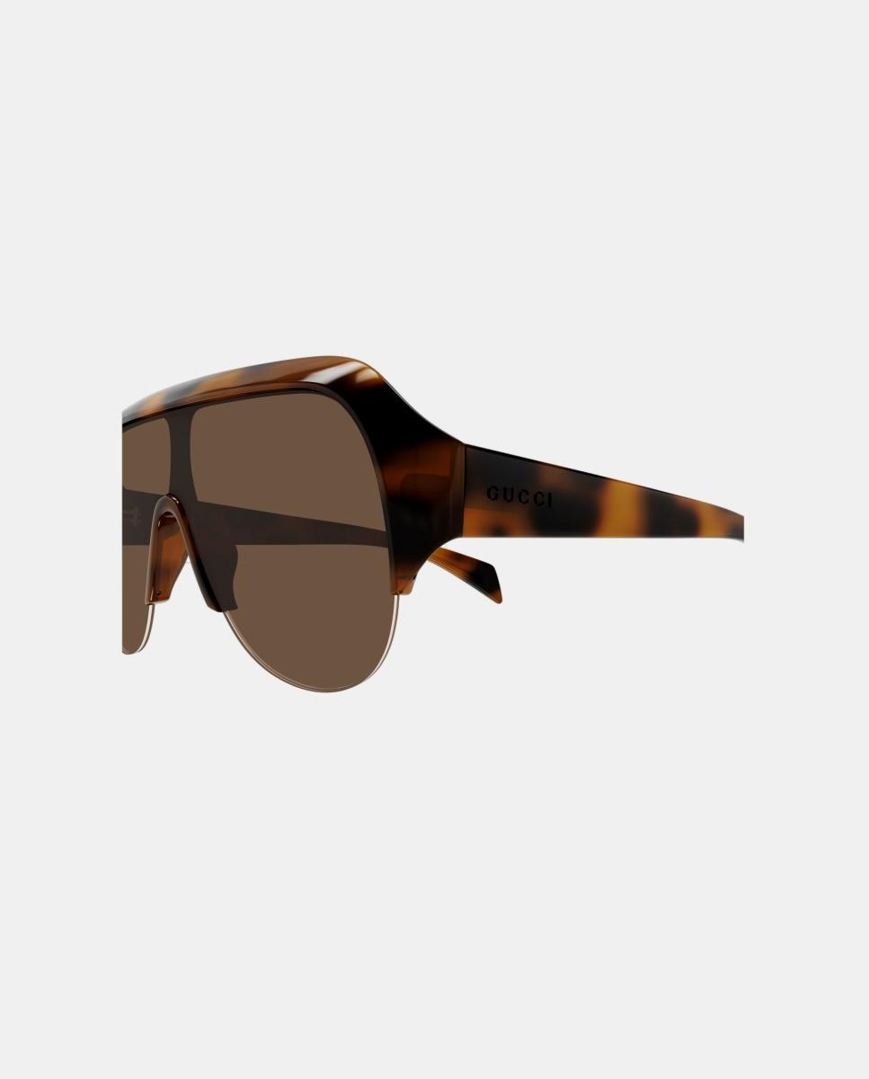 Gafa de sol GG2023S de mujer geométrica en inyectado - Gucci - Marrón Marrón-3
