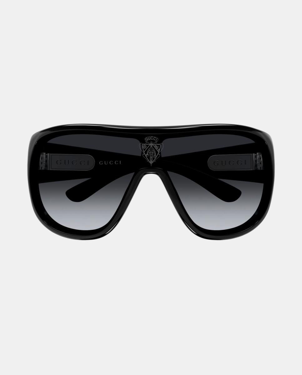 Gafa de sol GG2168S de hombre geometrica en inyectado con lente degradada - Gucci - Negro Negro-2