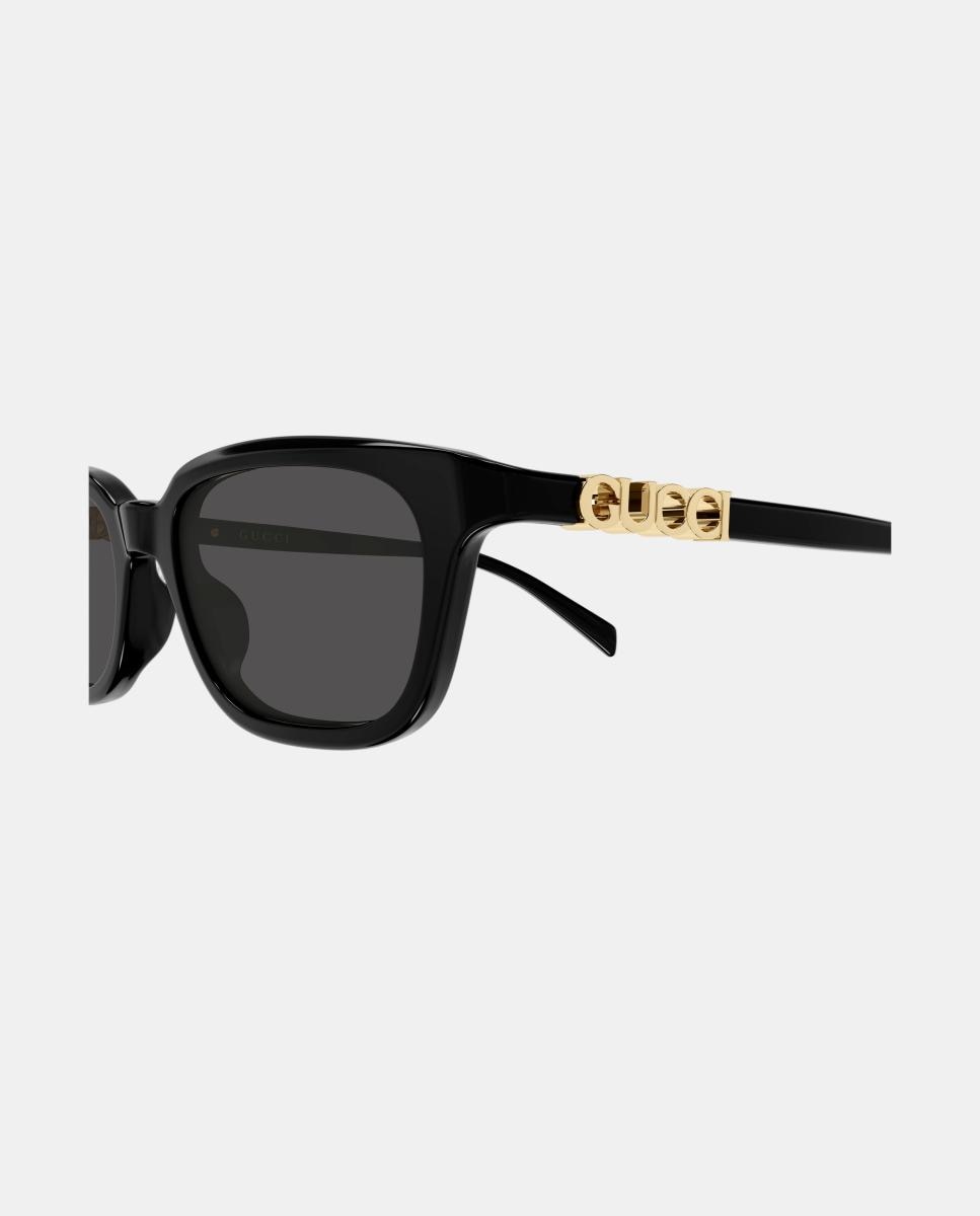 Imagen 3 de Gafas de sol GG2208S de mujer rectangular en acetato - Gucci - Negro Negro