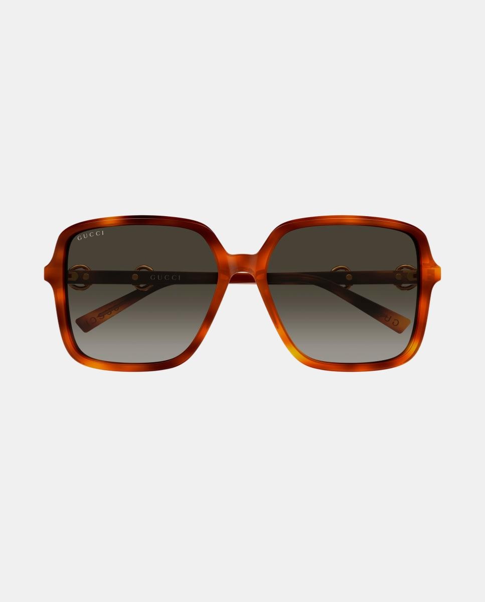 Imagen 2 de Gafas de sol GG2219SA de mujer ojo de gato en acetato con lente degradada - Gucci - Marrón Marrón