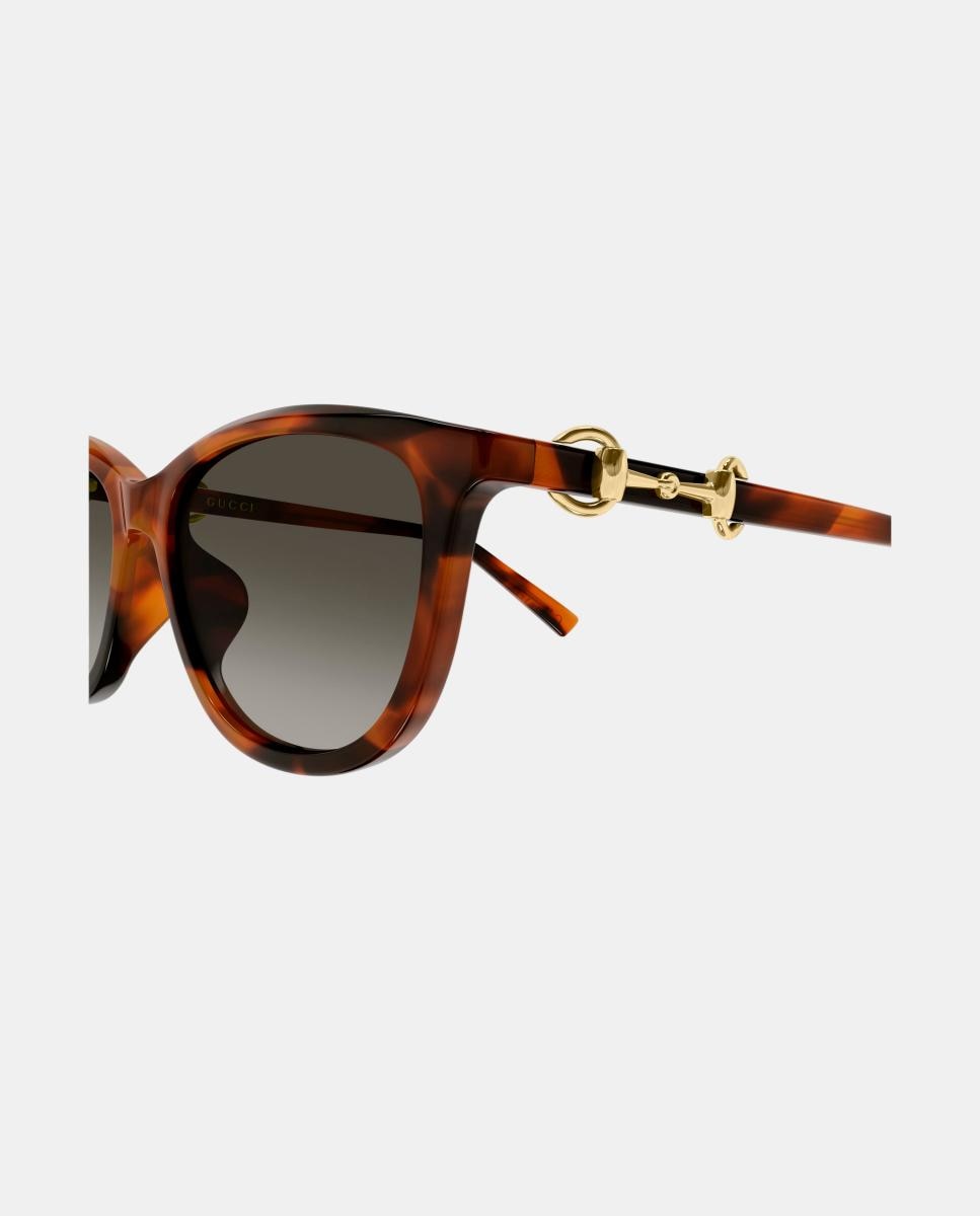 Gafas de sol GG2220SK de mujer ovalada en acetato con lente degradada - Gucci - Marrón Marrón-3
