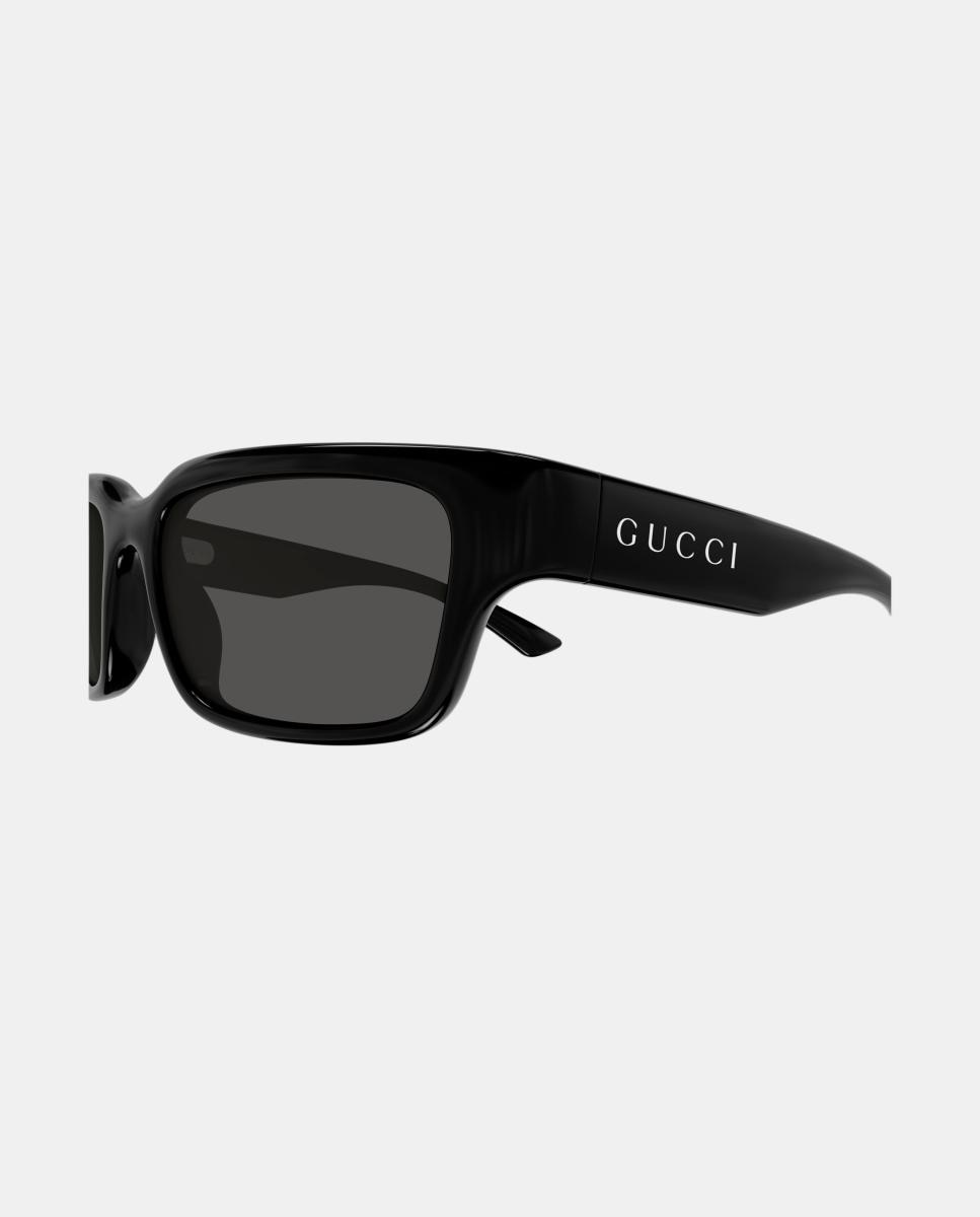 Gafas de sol GG2240S de hombre rectangular en inyectado - Gucci - Negro Negro-3