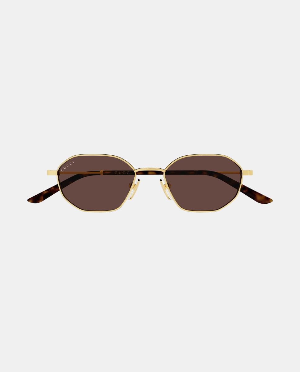 Gafas de sol GG2257S unisex geometrica en metal - Gucci - Oro Oro-2
