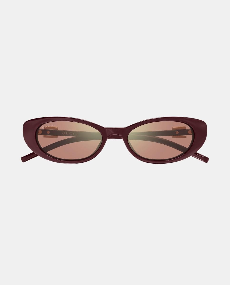 Imagen 2 de Gafas de sol GG1680S de mujer ojo de gato en inyectado con lente espejada - Gucci - Marrón Marrón