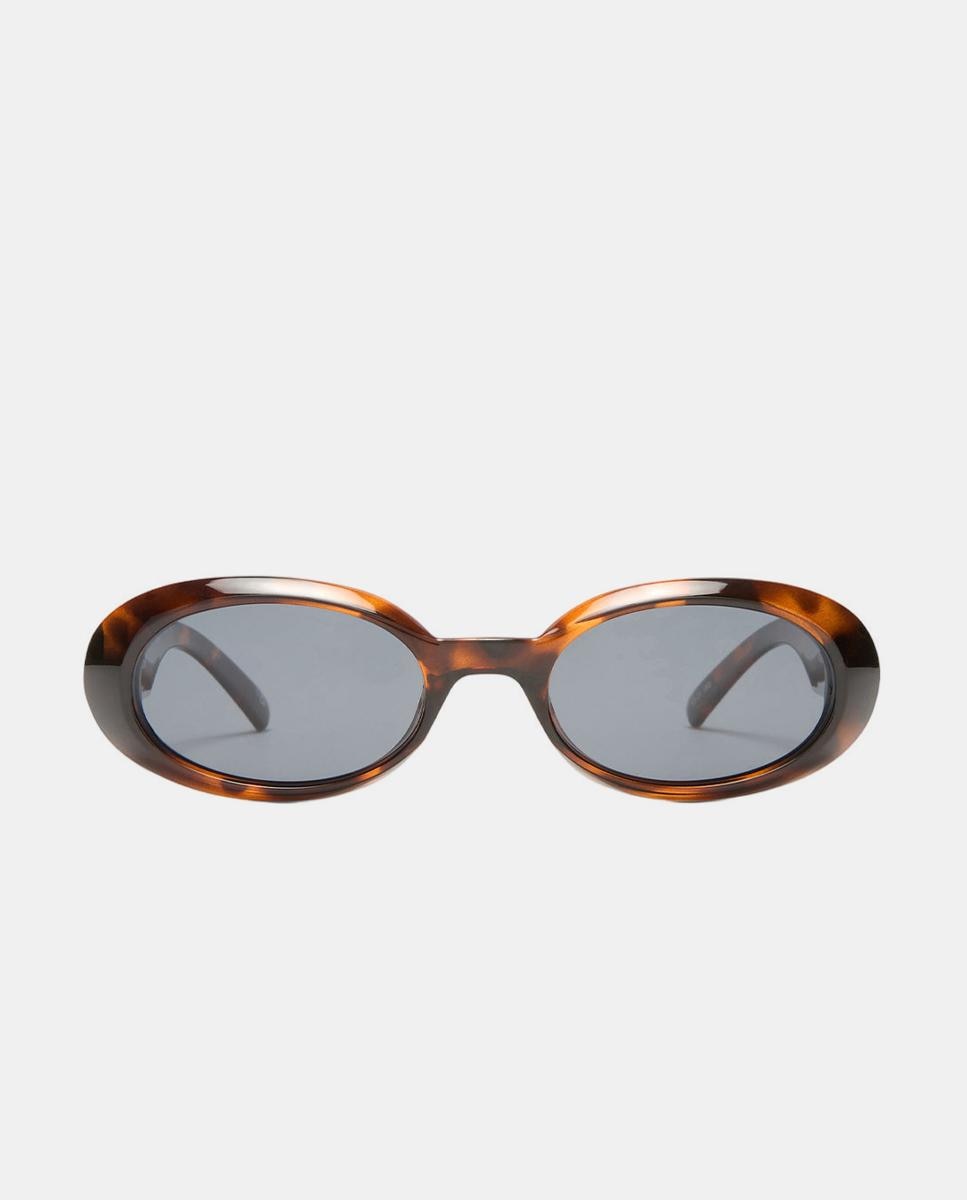 Gafa de sol unisex ovalada en inyectado con lente polarizada - Le Specs - Marrón oscuro Marrón oscuro-1