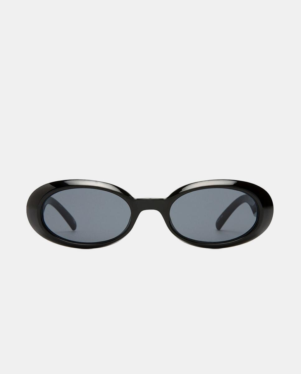 Imagen 0 de Gafa de sol unisex ovalada en inyectado Negro