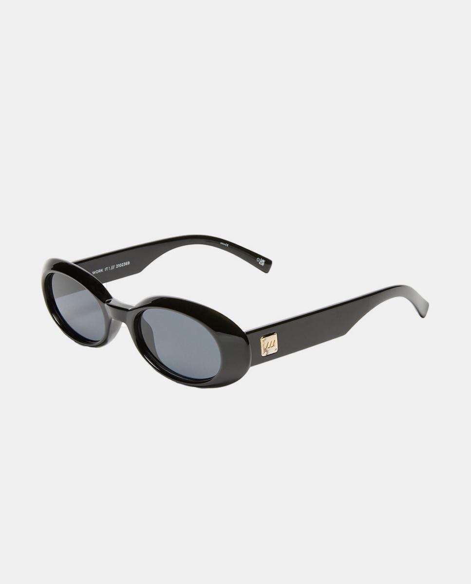 Gafa de sol unisex ovalada en inyectado - Le Specs - Negro Negro-2