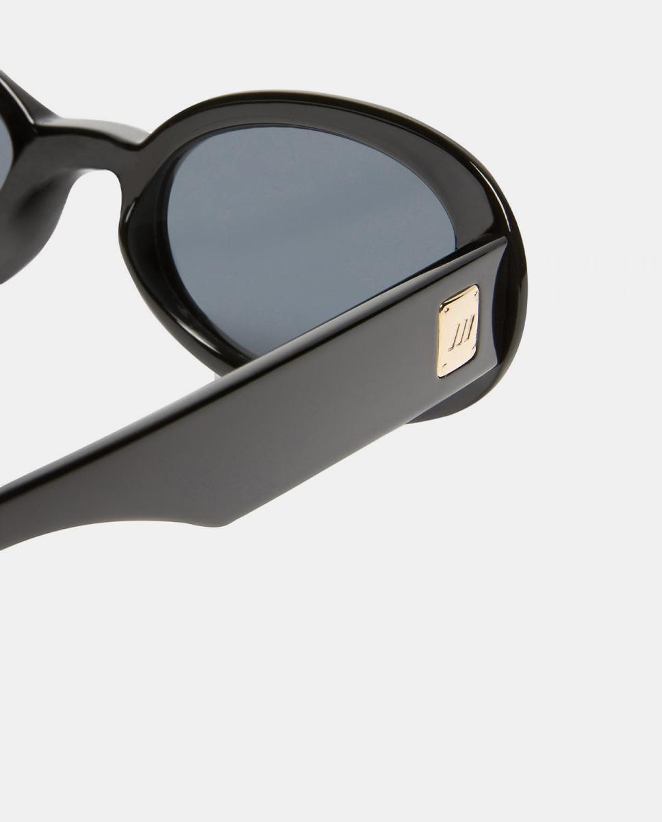 Gafa de sol unisex ovalada en inyectado - Le Specs - Negro Negro-3