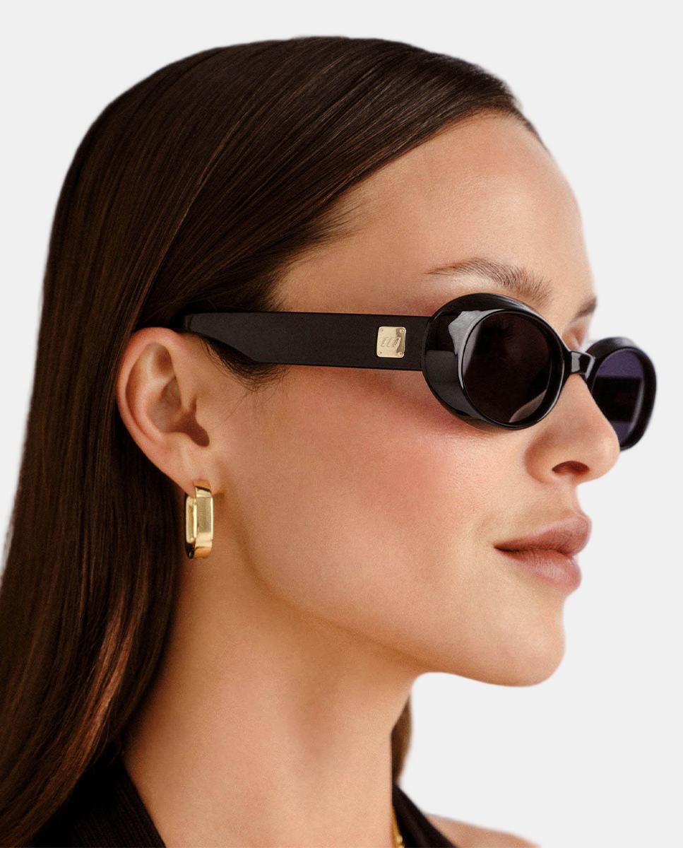 Gafa de sol unisex ovalada en inyectado - Le Specs - Negro Negro-5