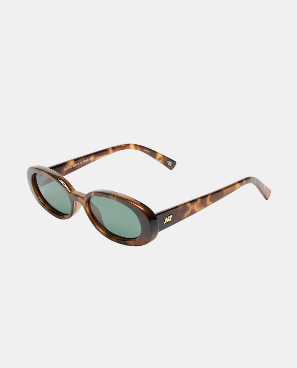 Gafa de sol unisex ovalada en inyectado - Le Specs - Marrón Marrón-2