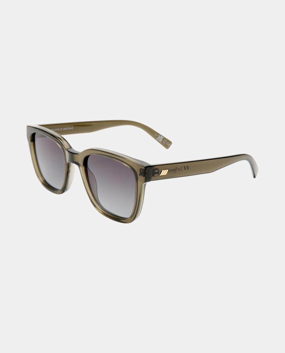 Gafa de sol de mujer cuadrada en inyectado con lente degradada - Le Specs - Verde militar Verde militar-2