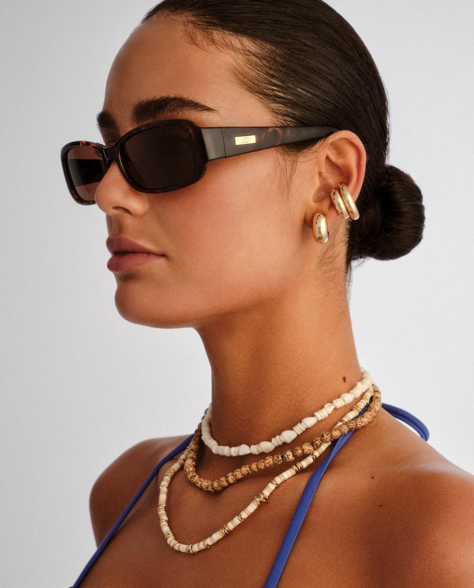 Imagen 7 de Gafa de sol de mujer rectangular en inyectado - Le Specs - Marrón Marrón