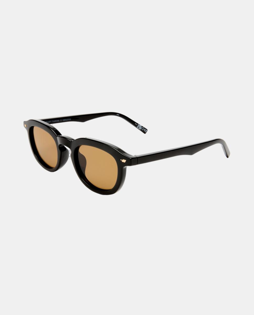 Gafa de sol unisex redonda en inyectado - Le Specs - Negro Negro-2