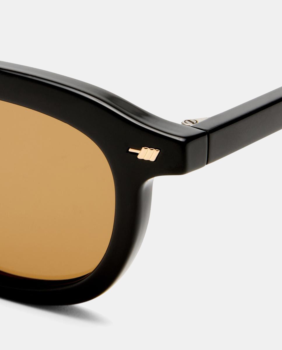 Gafa de sol unisex redonda en inyectado - Le Specs - Negro Negro-3