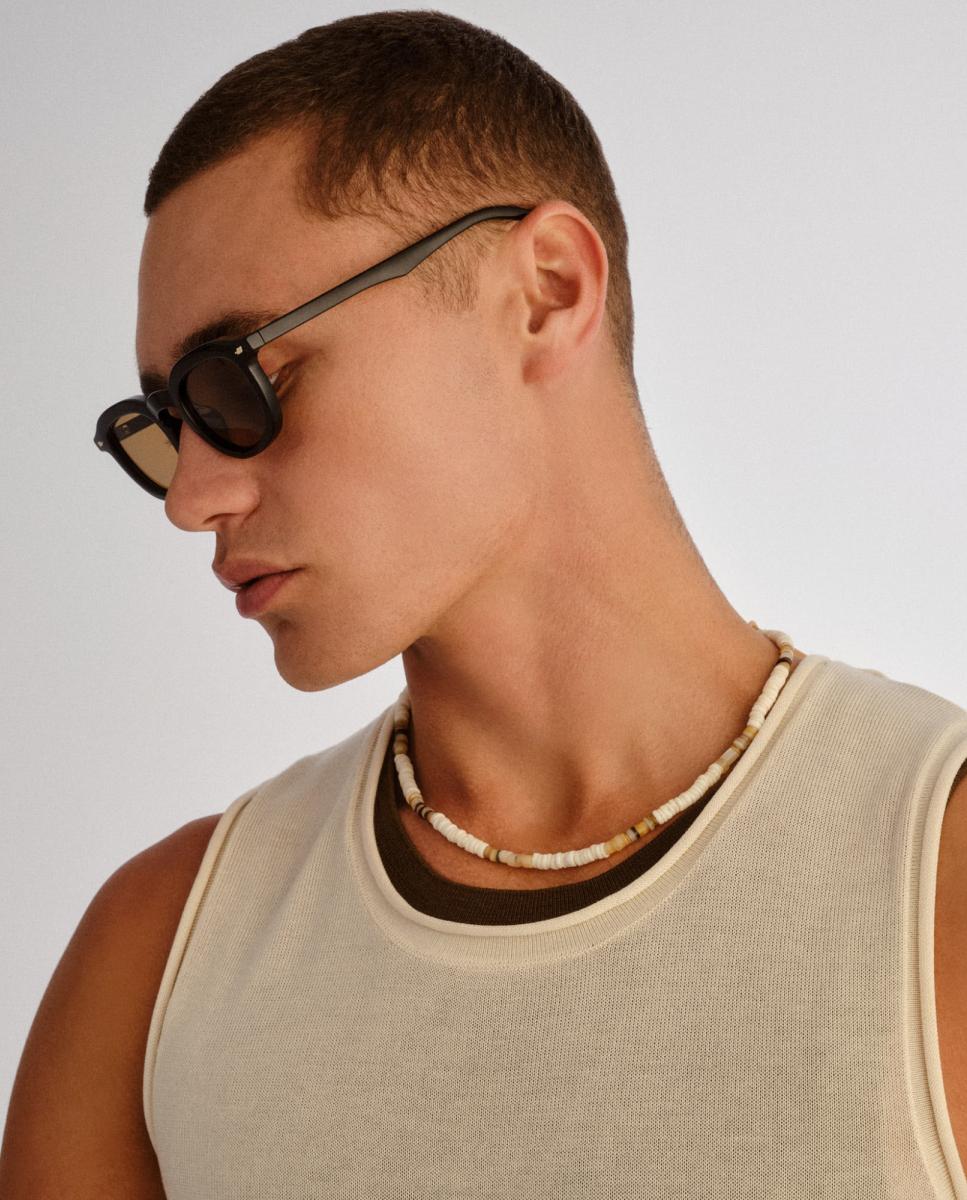 Gafa de sol unisex redonda en inyectado - Le Specs - Negro Negro-7