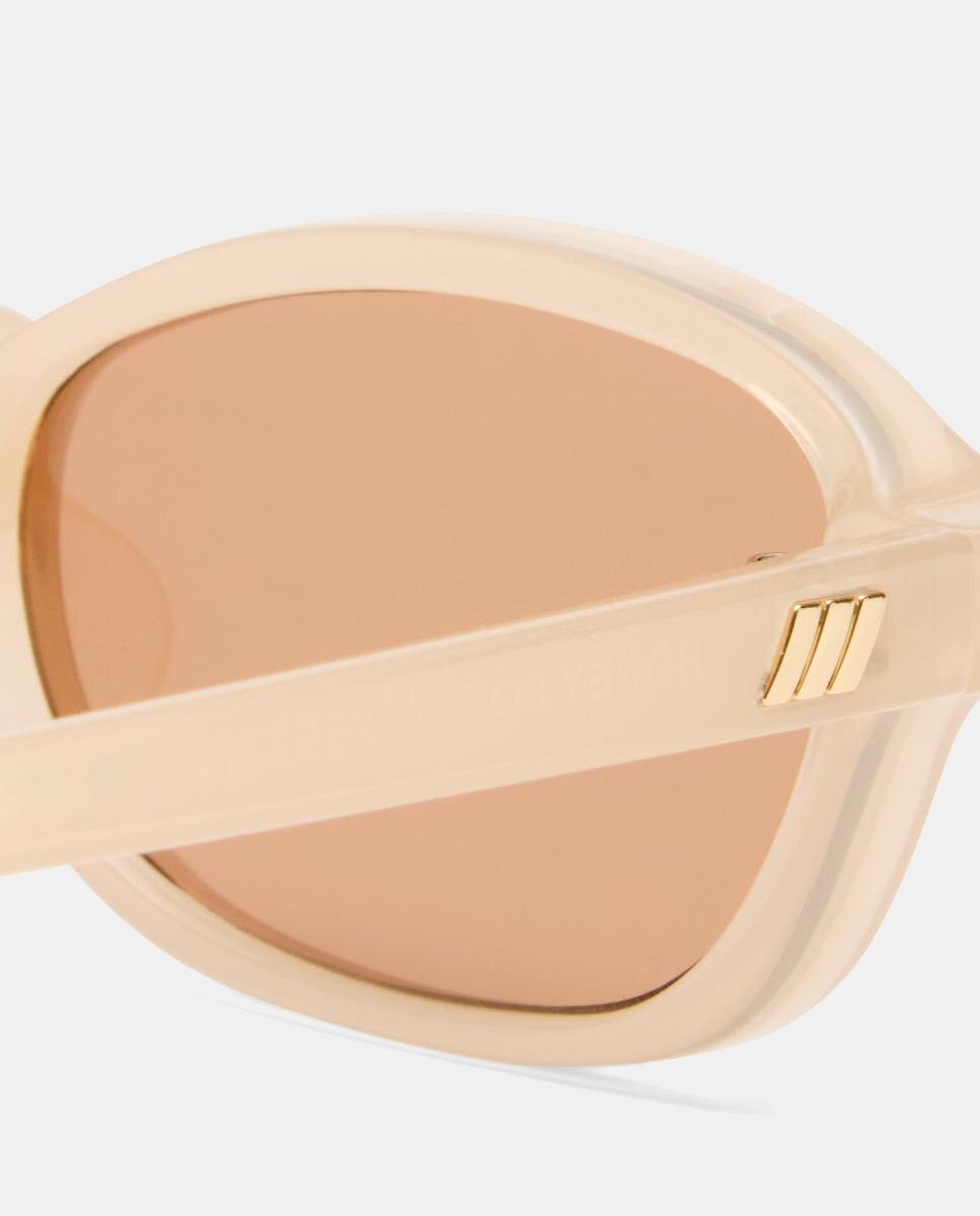 Gafa de sol de mujer rectangular en inyectado - Le Specs - Beige Beige-3